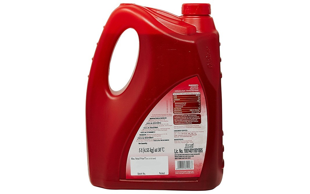 Dhara Kachi Ghani Mustard Oil   Can  5 litre